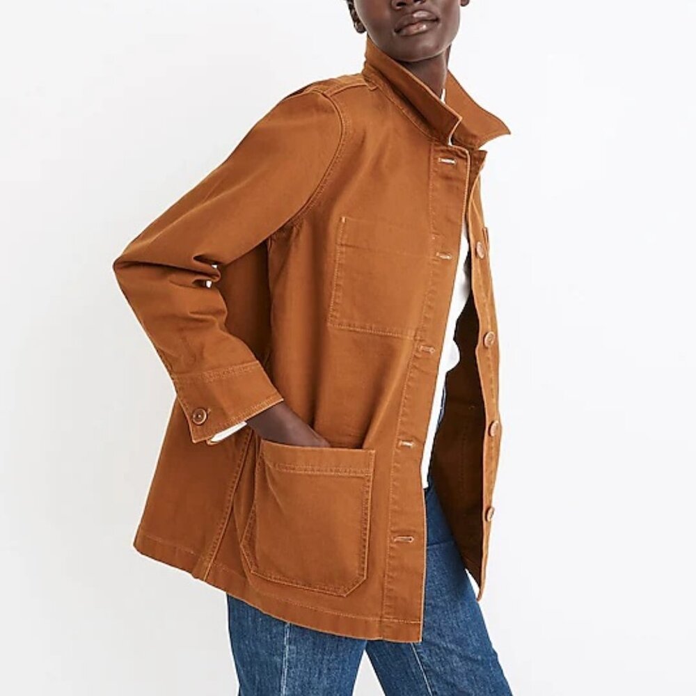 Madewell Oversized Shirt Jacket Dark Burnt Orange XS